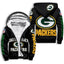 Green Bay Packers Fleece Lined Zip Up Football Fan Hooded Jacket