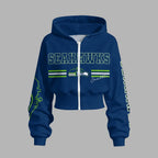 Seattle Seahawks Zip-up hooded jacket and elastic-waist pants set