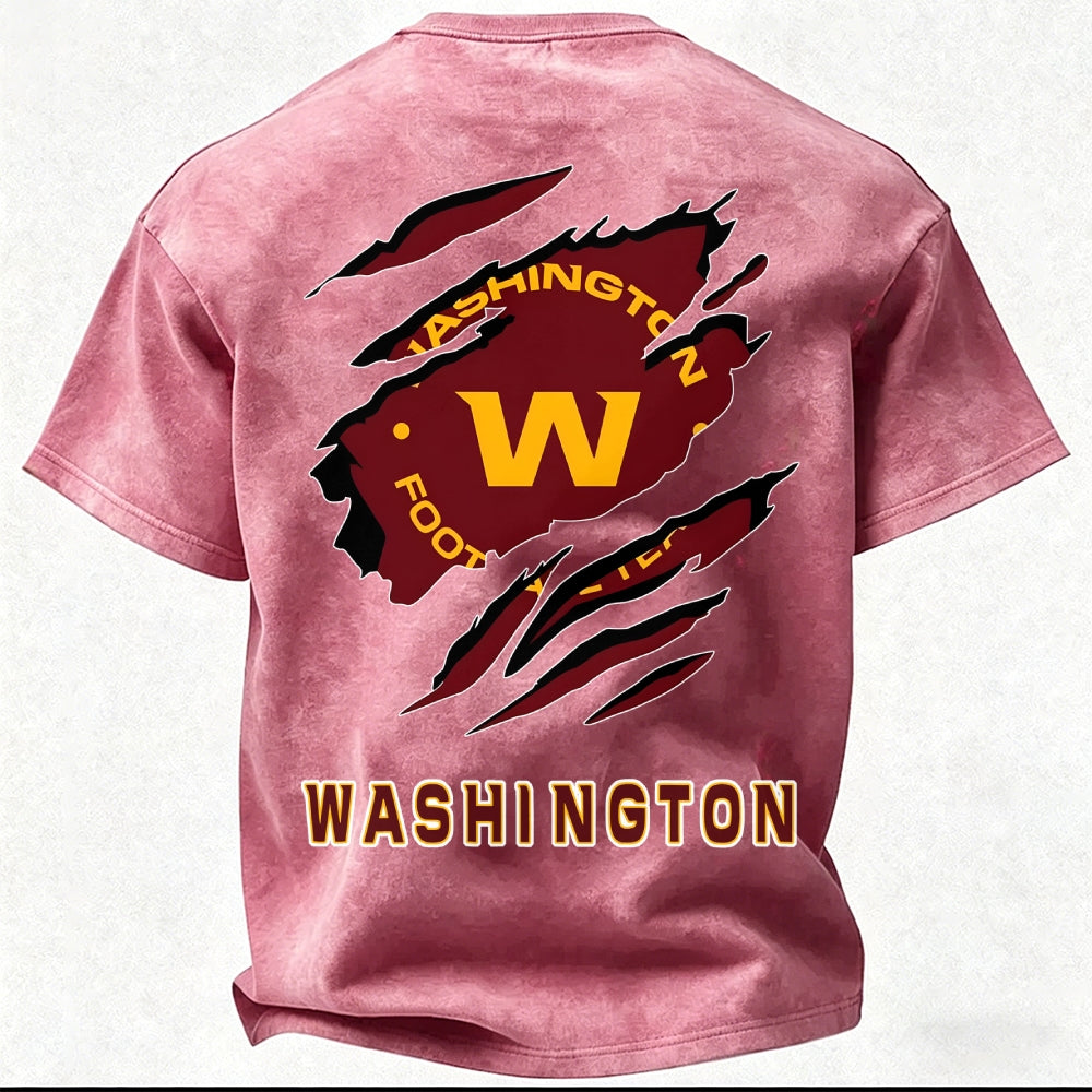 Washington Commanders Printed Unisex 100% Pure Cotton Washed T-Shirt