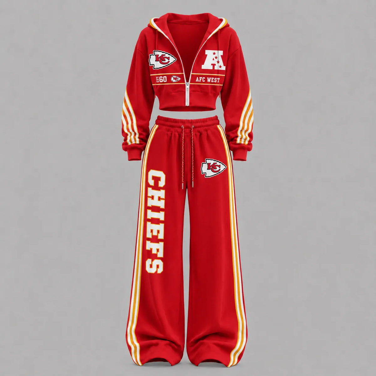 Kansas City Chiefs-Short zip-up sweatshirt set Main image
