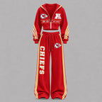 Kansas City Chiefs-Short zip-up sweatshirt set