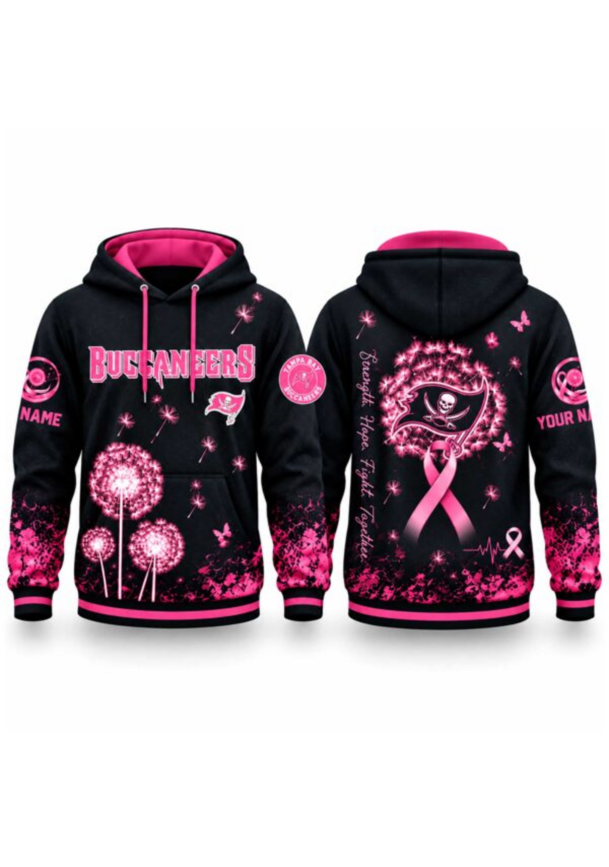 Tampa Bay Buccaneers Breast Cancer Awareness Dandelion Hoodie Main image