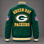 Unisex Green Bay Packers Logo Printed Varsity Jacket