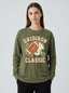 Women's Football Fan Gridiron Classic Helmet Printed Long Sleeve T-Shirt