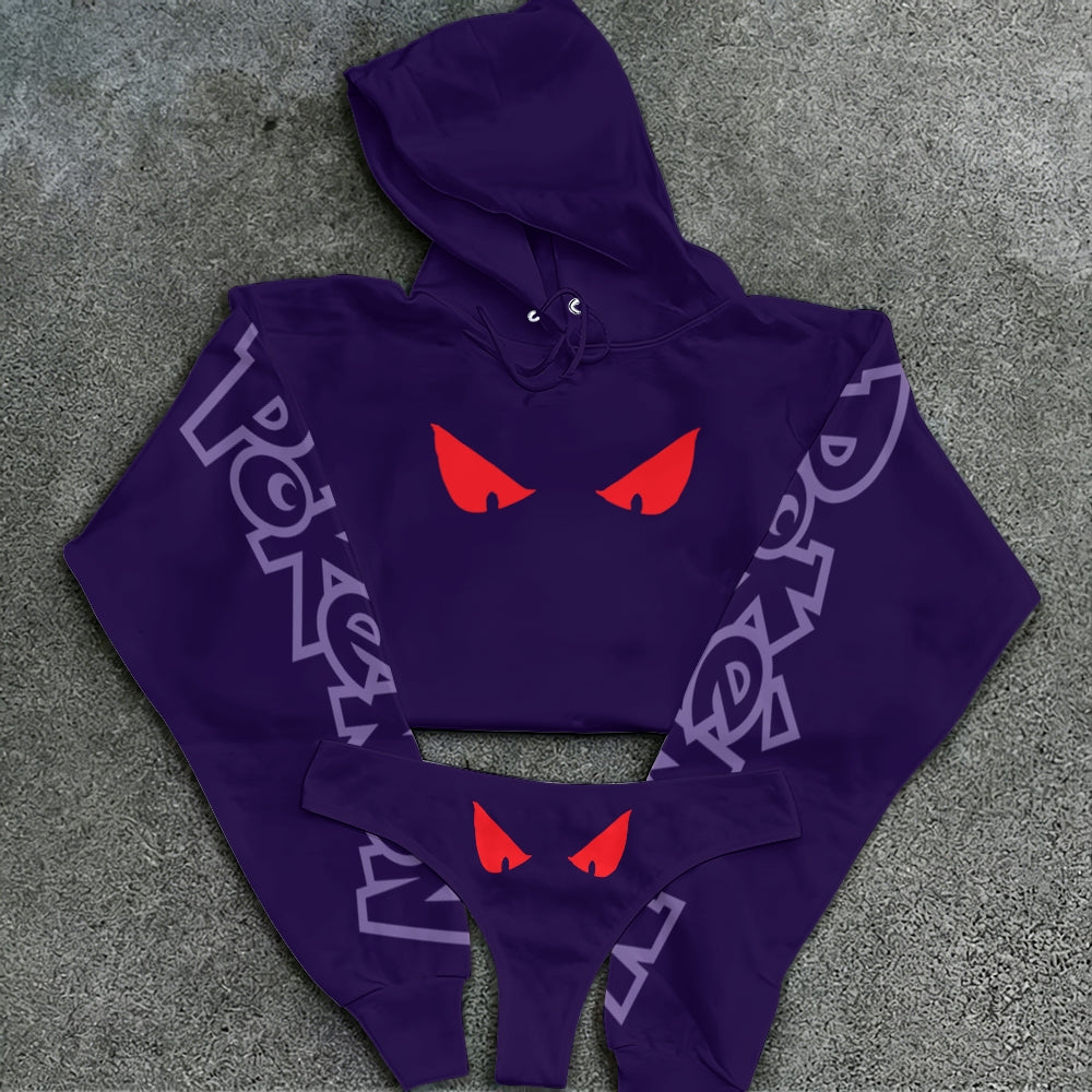 Pokémon Women's Cropped Hoodie & Thong Sets