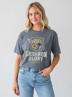 Women's Football Fan Gridiron Glory Winged Helmet Printed T-Shirt