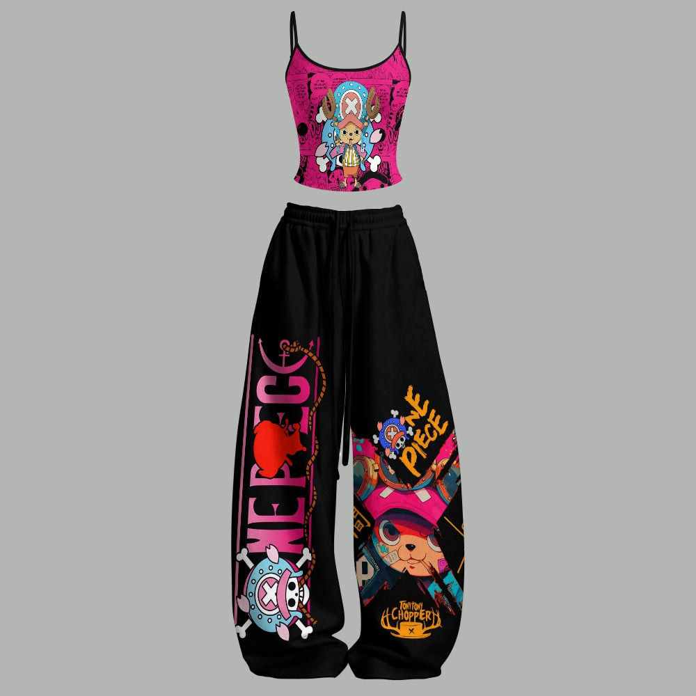 One Piece Top & Elasticated Trousers Two-Piece Set