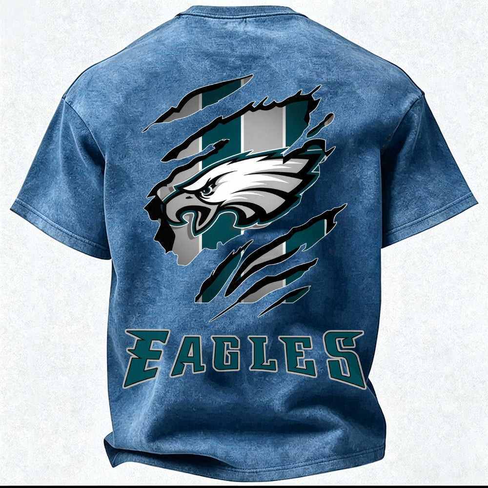 Philadelphia Eagles Printed Unisex 100% Pure Cotton Washed T-Shirt