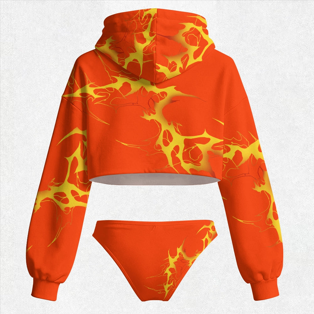 Pokémon Women's Cropped Hoodie & Thong Sets