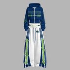 Seattle Seahawks Zip-up hooded jacket and elastic-waist pants set