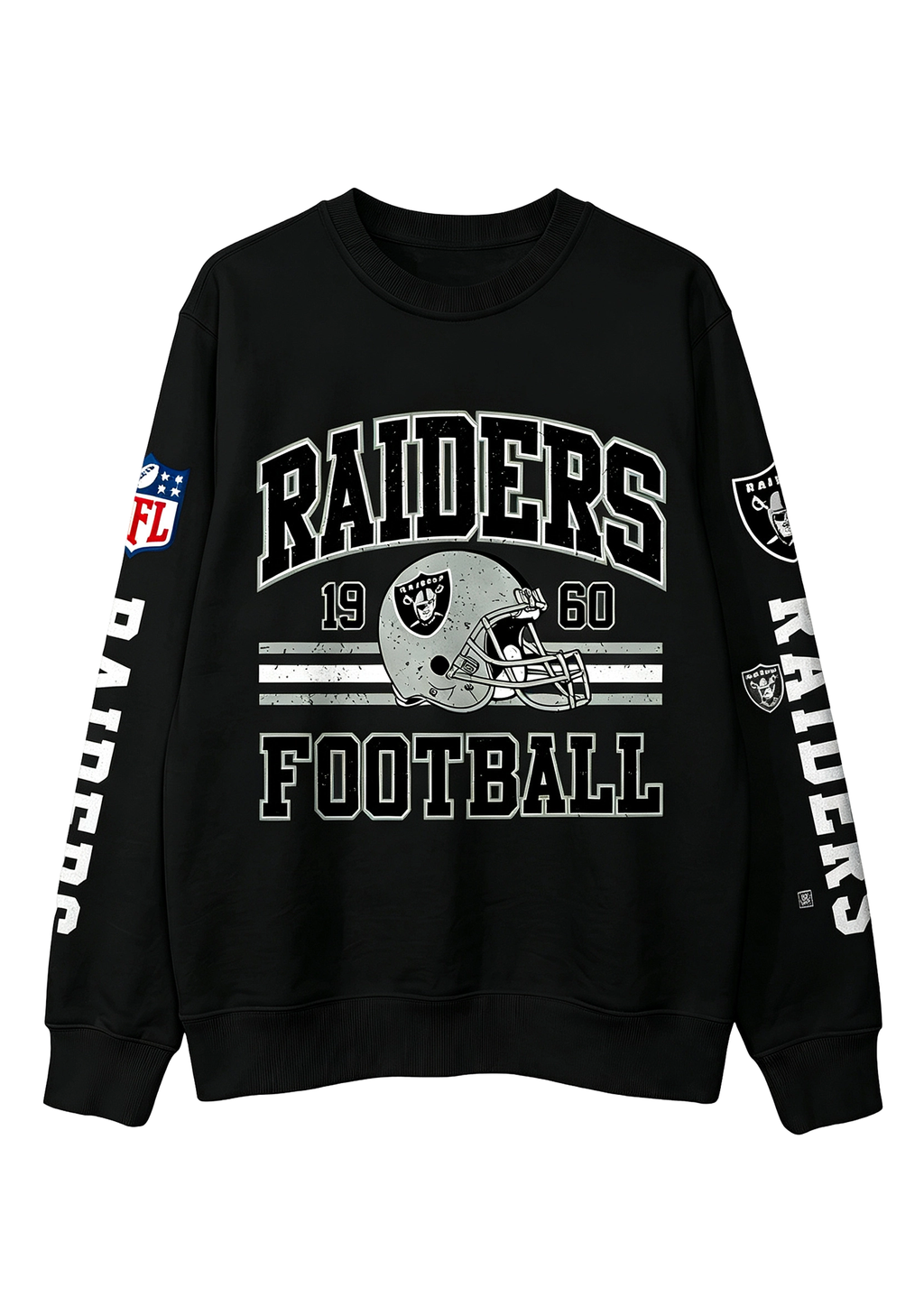 Las Vegas Raiders 1960 Football Helmet Graphic Crewneck Sweatshirt
