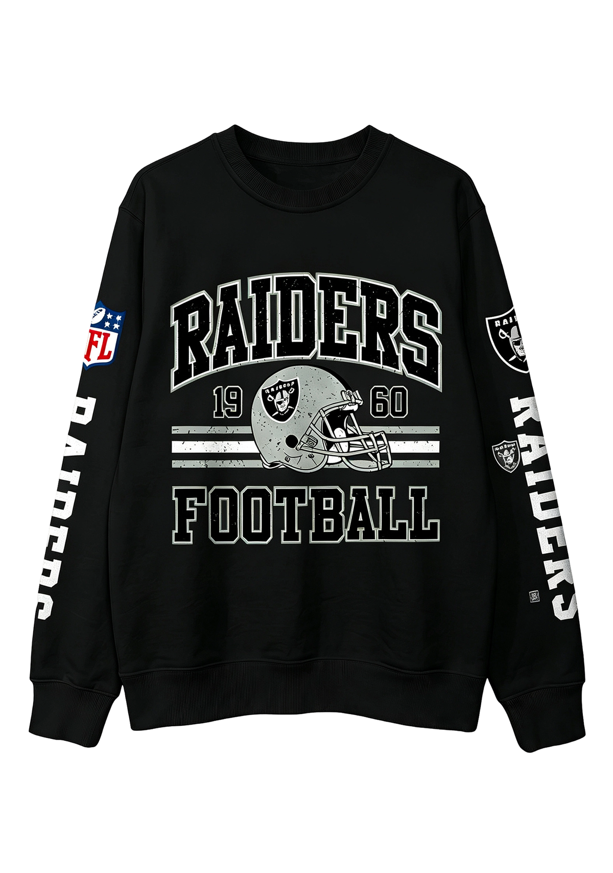 Las Vegas Raiders 1960 Football Helmet Graphic Crewneck Sweatshirt