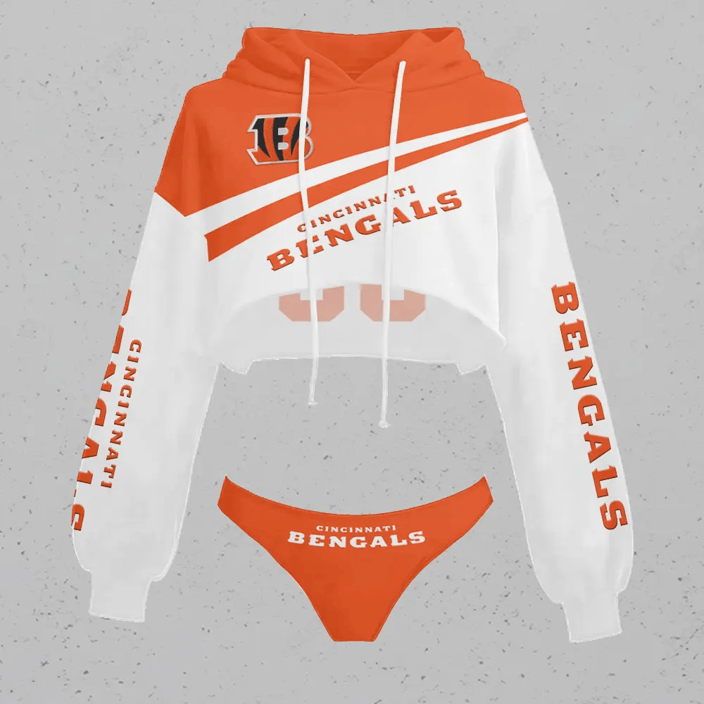 Cincinnati Bengals Cropped Hoodie & Bottom Set Main image