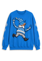 Women's Detroit Lions Christmas Gnome Crewneck Sweatshirt