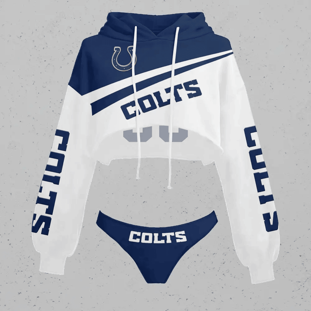 Indianapolis Colts Cropped Hoodie & Bottom Set Main image