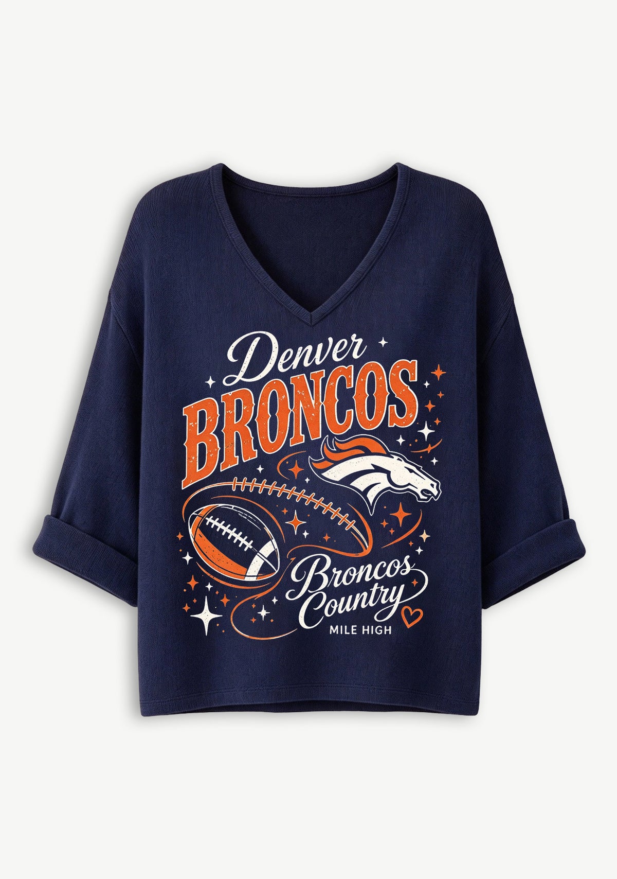 Women Denver Broncos Long Sleeve Game Day Shirt
