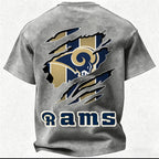 Los Angeles Rams Printed Unisex 100% Pure Cotton Washed T-Shirt