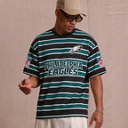 Men's Philadelphia Eagles Striped Crew Neck Short Sleeve T-Shirt