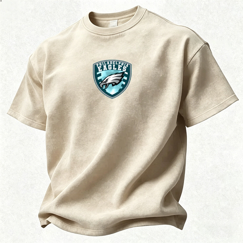 Philadelphia Eagles Printed Unisex 100% Pure Cotton Washed T-Shirt