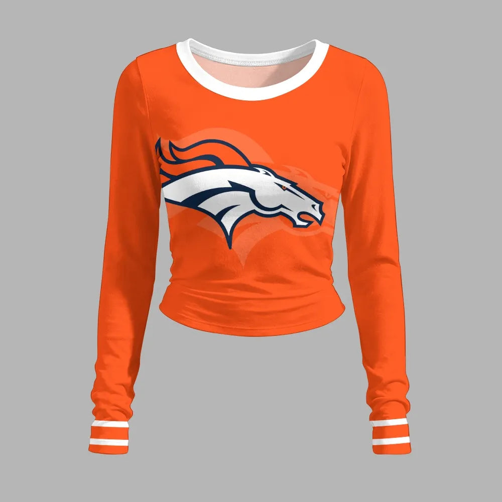 Denver Broncos Long-Sleeved Double-Layer Stretch Pants Set | NFL Secondary image