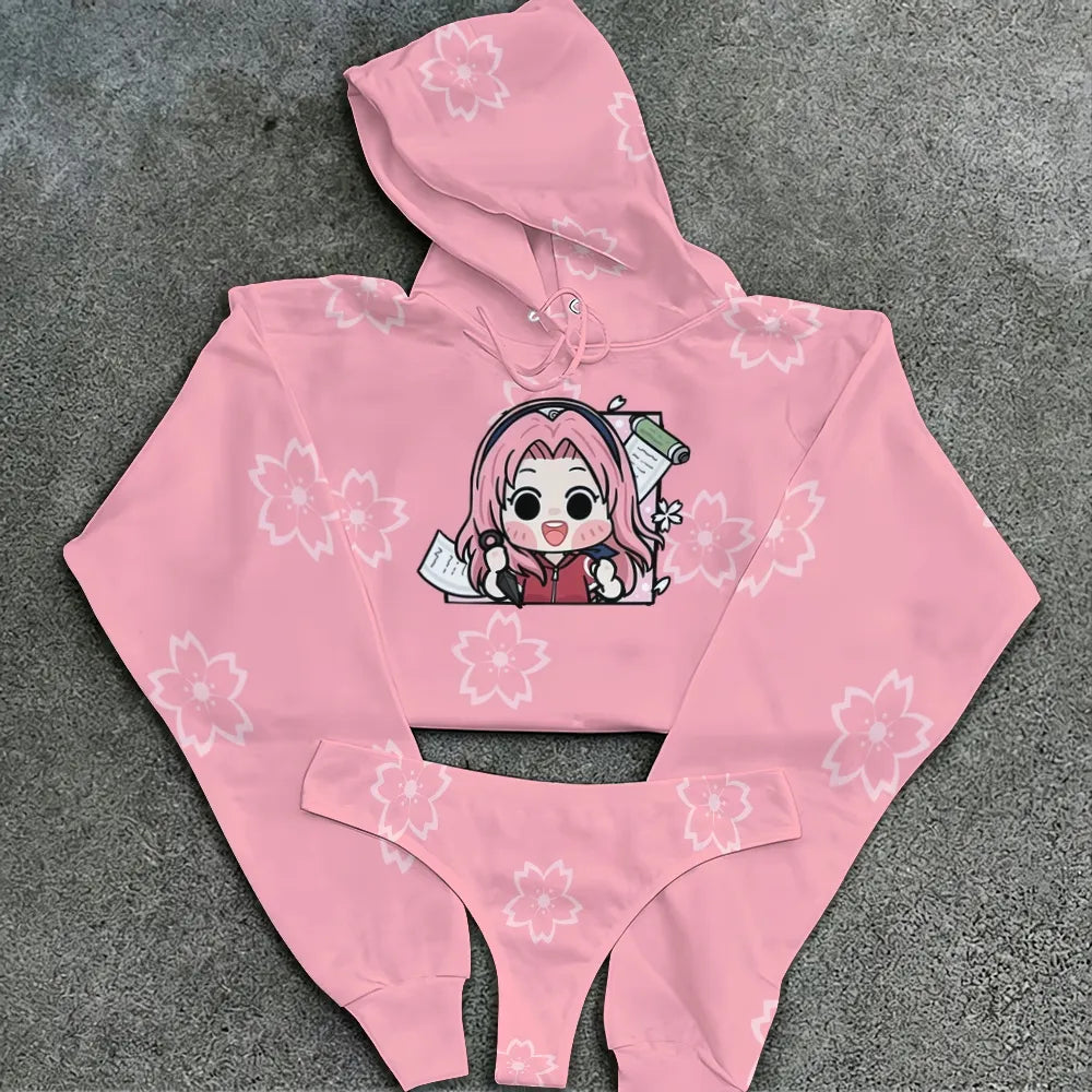 NARUTO Women's Hooded Thicken Suit Set