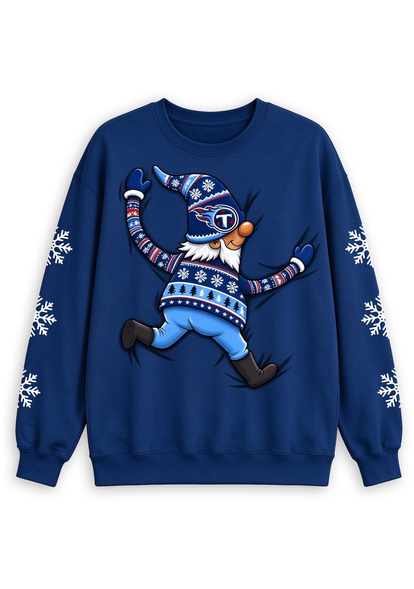Women's Tennessee Titans Christmas Gnome Crewneck Sweatshirt Secondary image