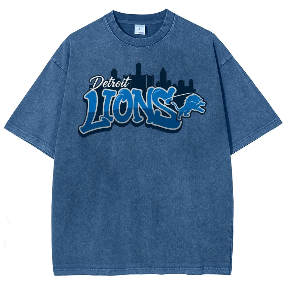 Detroit Lions Unisex Vintage Washed T-shirt