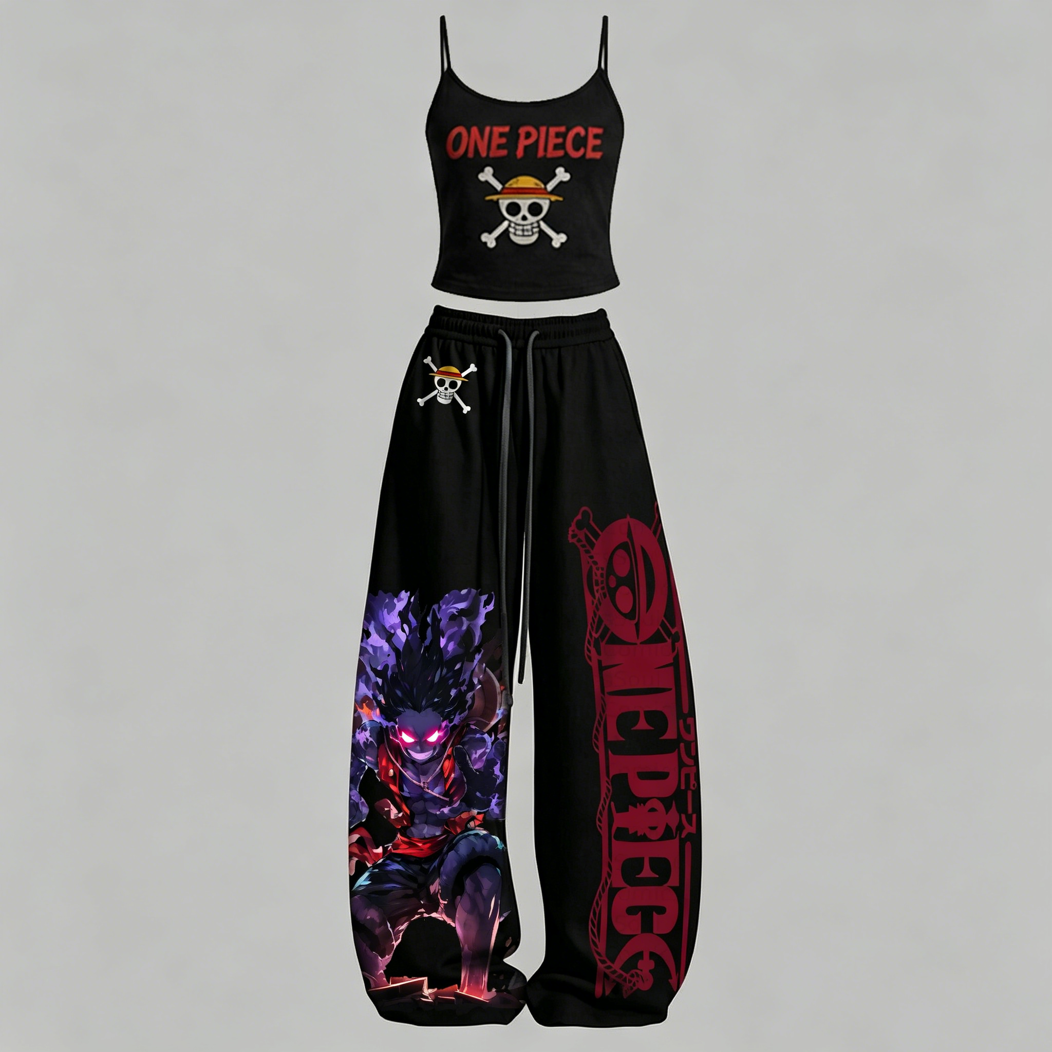 One Piece Top & Elasticated Trousers Two-Piece Set