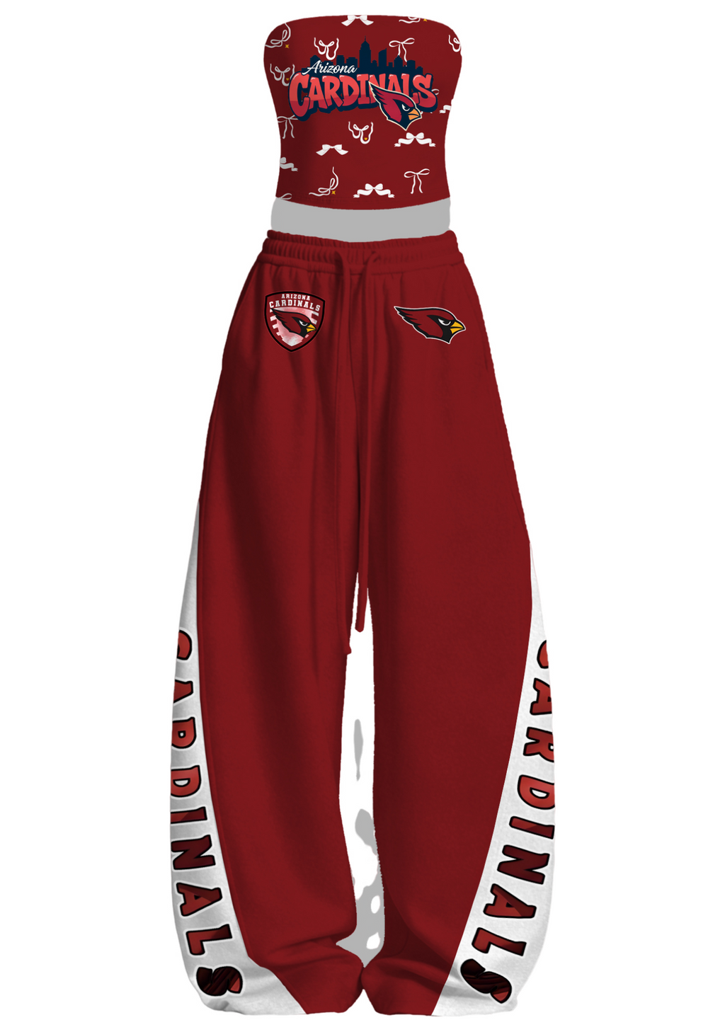 Arizona Cardinals Tops & Elasticated Trousers Two-Piece Set
