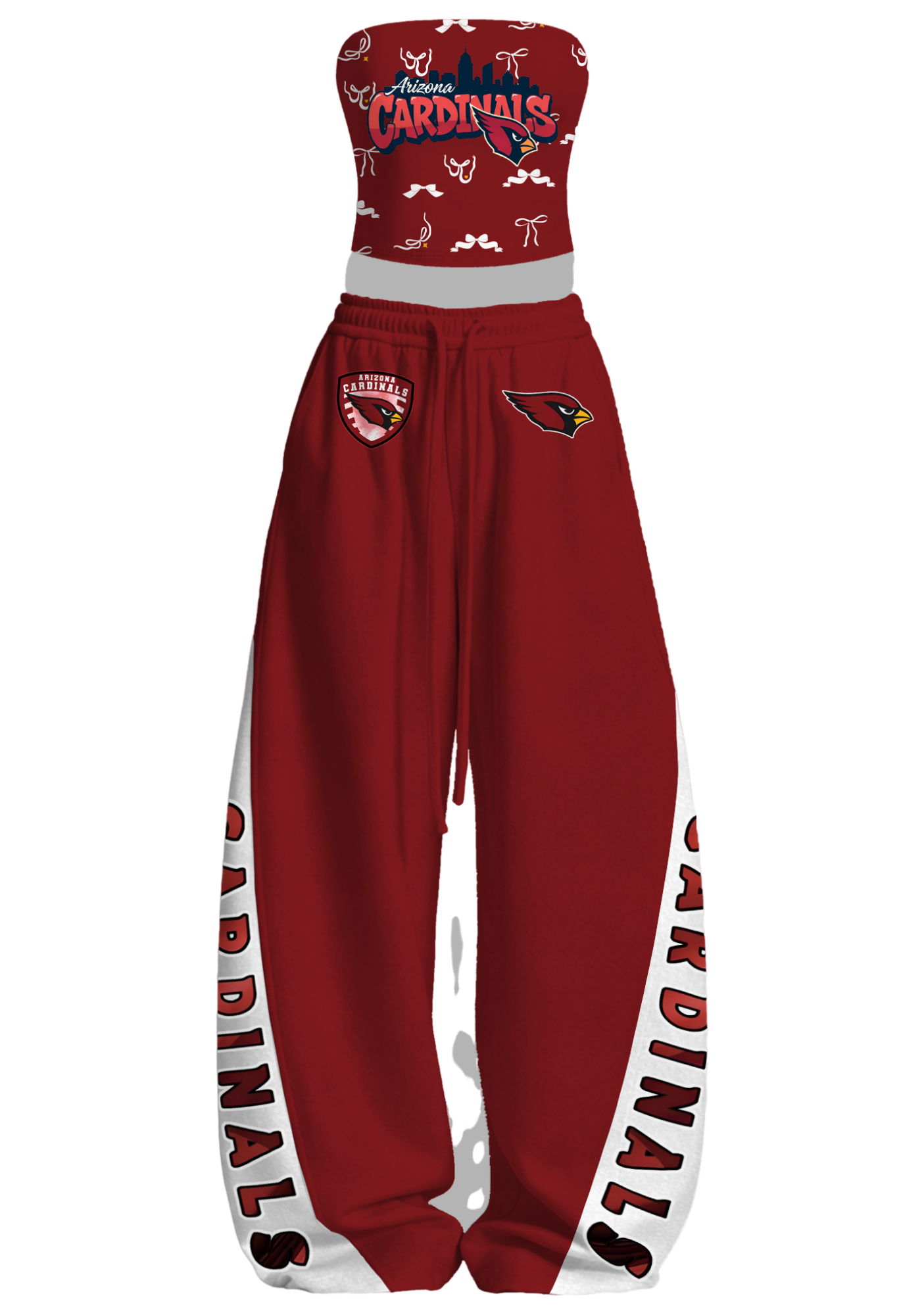 Arizona Cardinals Tops & Elasticated Trousers Two-Piece Set