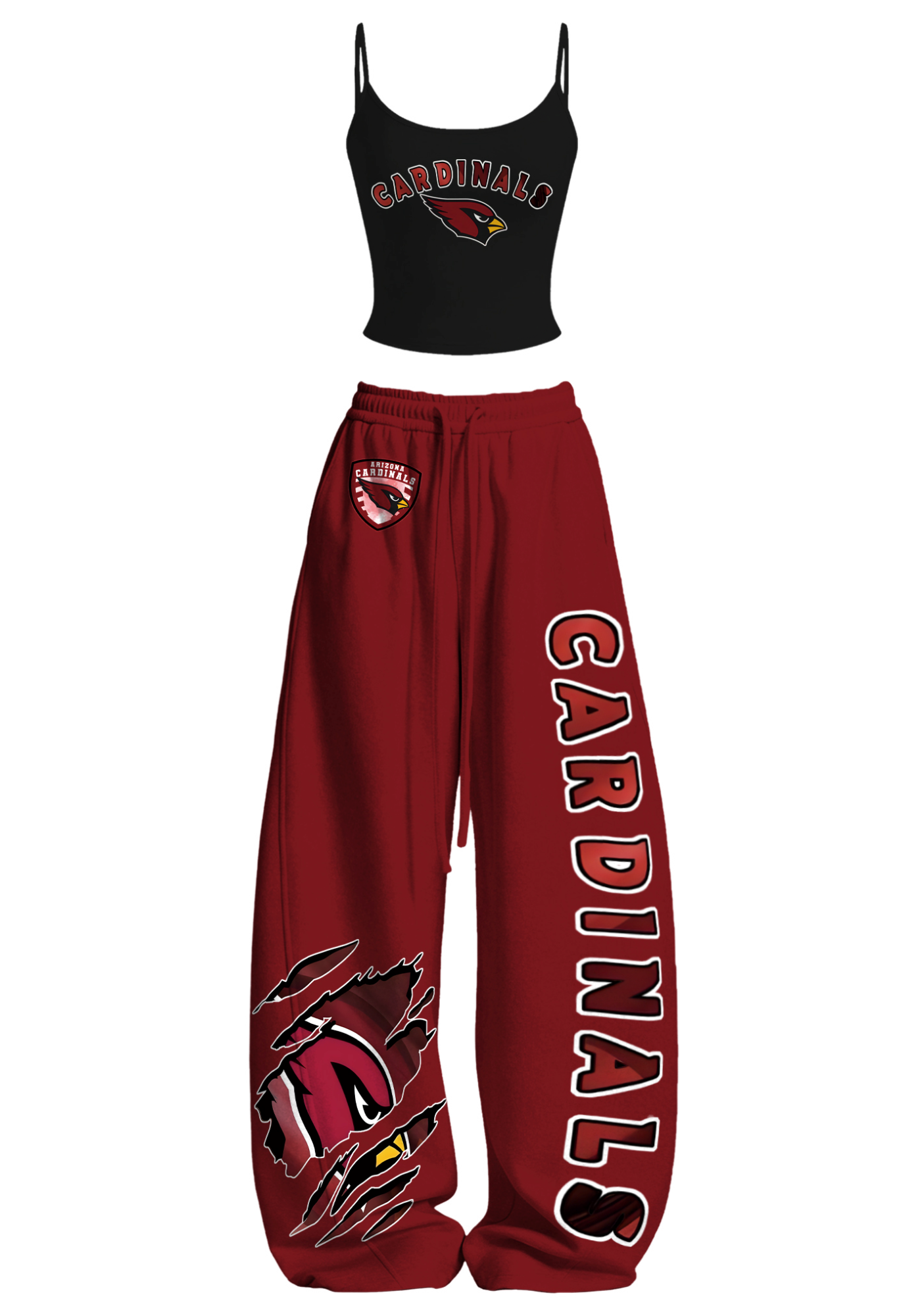 Arizona Cardinals Tops & Elasticated Trousers Two-Piece Set