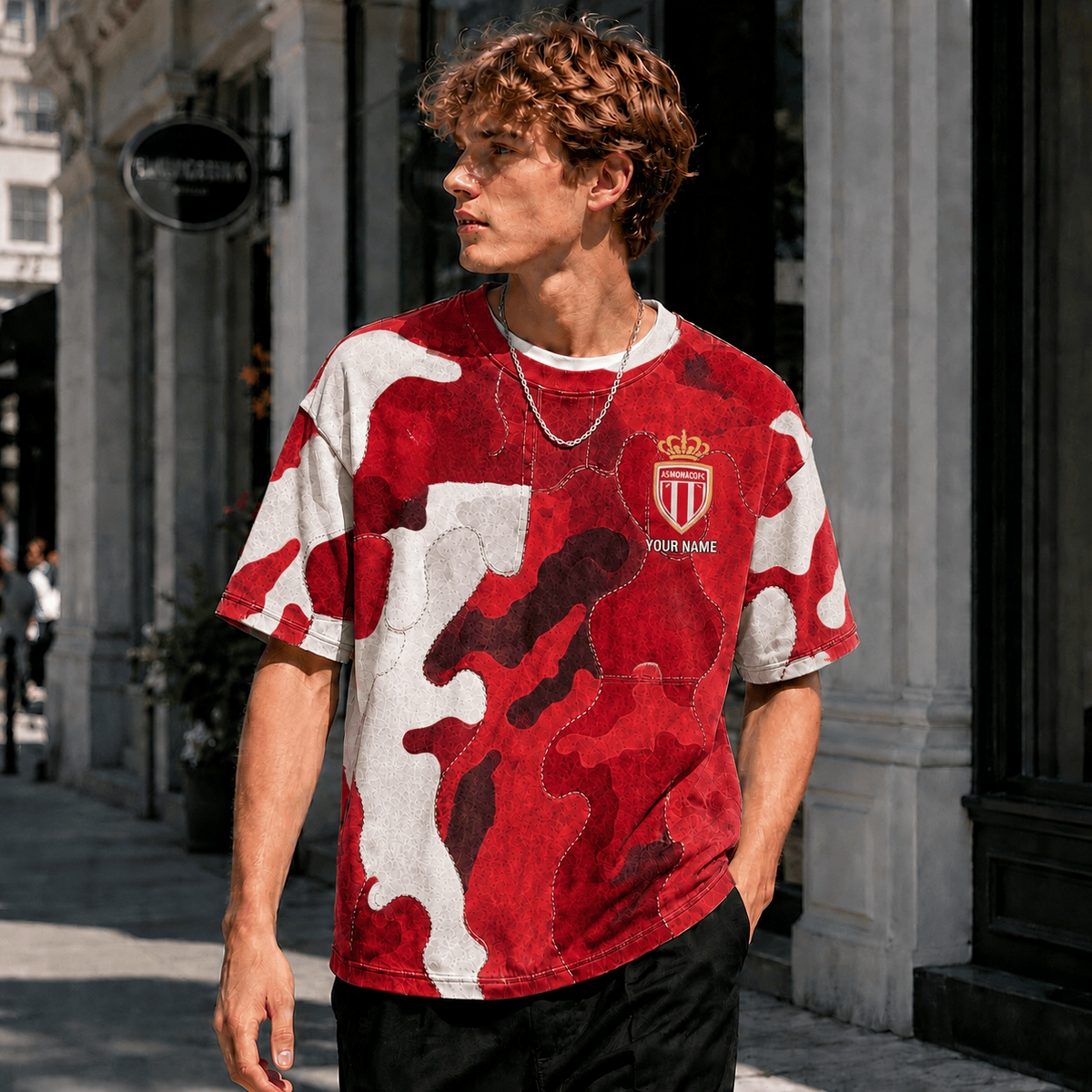 Crown Crest Red Camo T Shirt Custom Name For Fan Main image