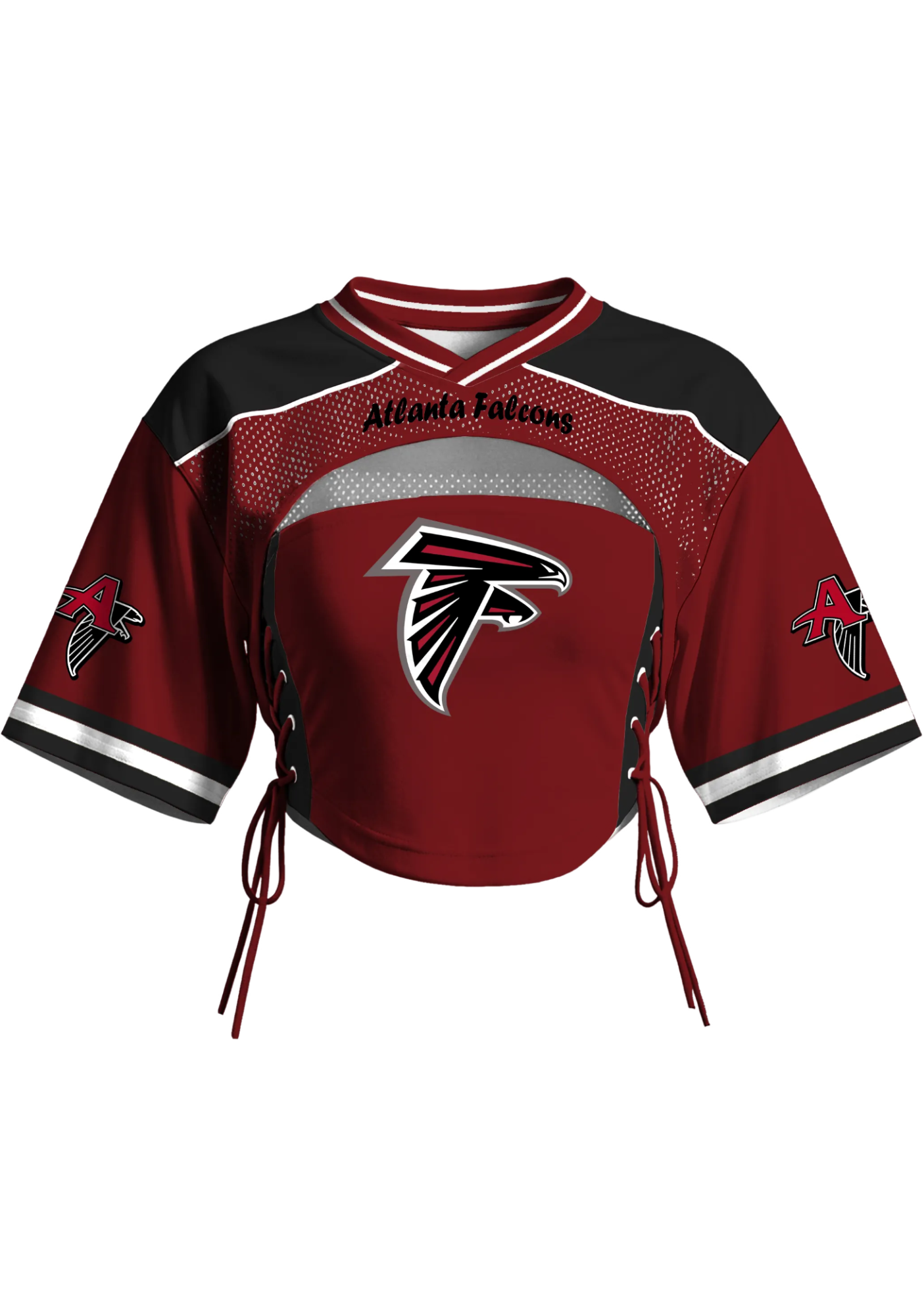 Atlanta Falcons Women Lace Up Cutout Crop NFL Jersey Main image
