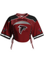 Atlanta Falcons Women Lace Up Cutout Crop NFL Jersey