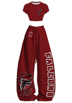 Atlanta Falcons Tops & Elasticated Trousers Two-Piece Set