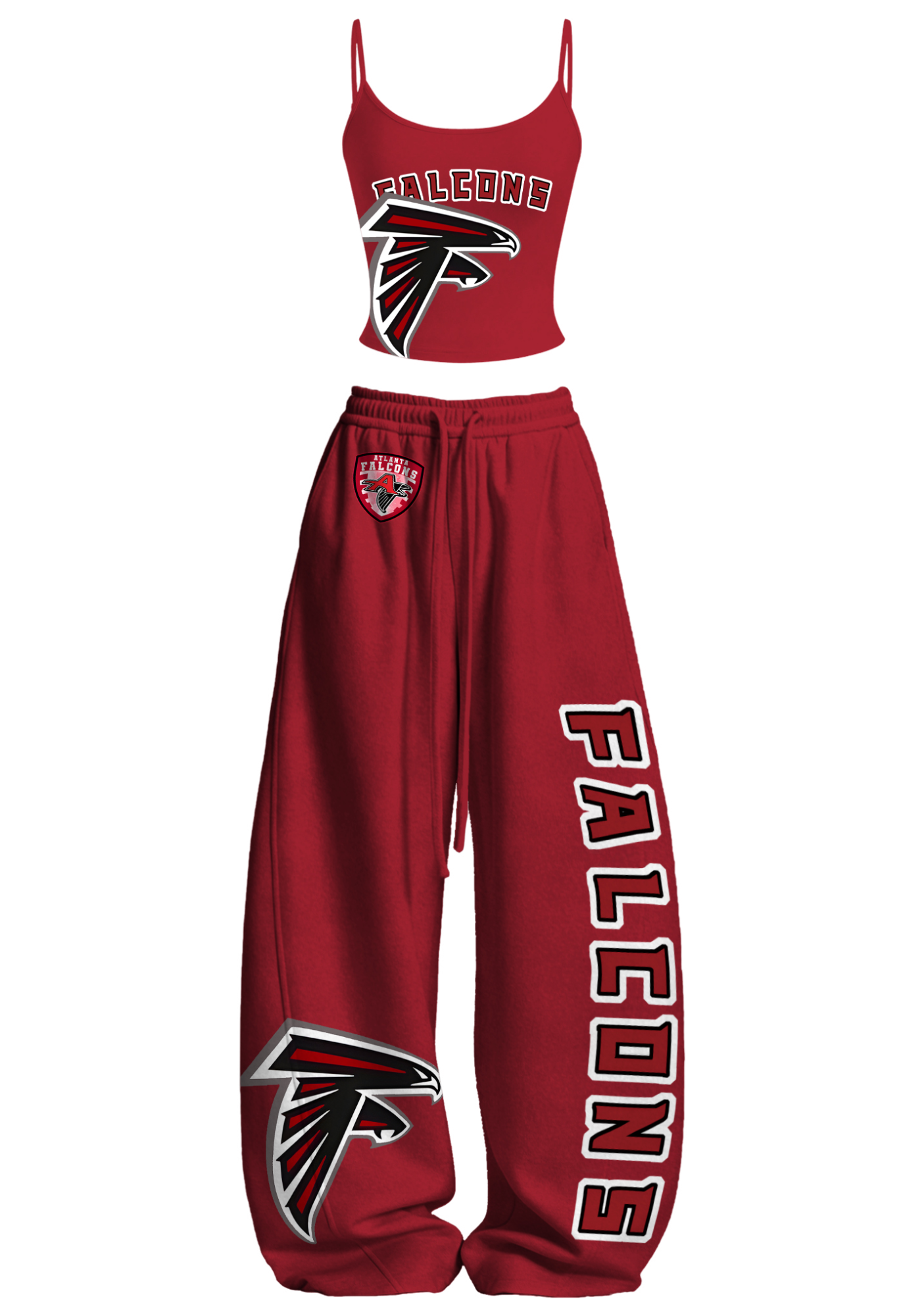 Atlanta Falcons Tops & Elasticated Trousers Two-Piece Set