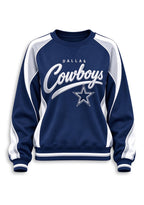 Women's Dallas Cowboys Crewneck Sweatshirt & Flared Pants 2 Piece Set