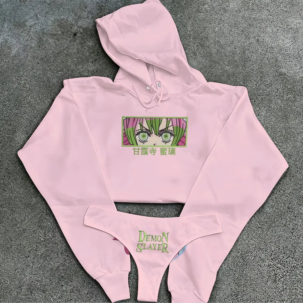 Demon Slayer Women's Hooded Thicken Suit Set