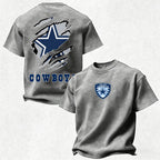 Dallas Cowboys Printed Unisex 100% Pure Cotton Washed T-Shirt