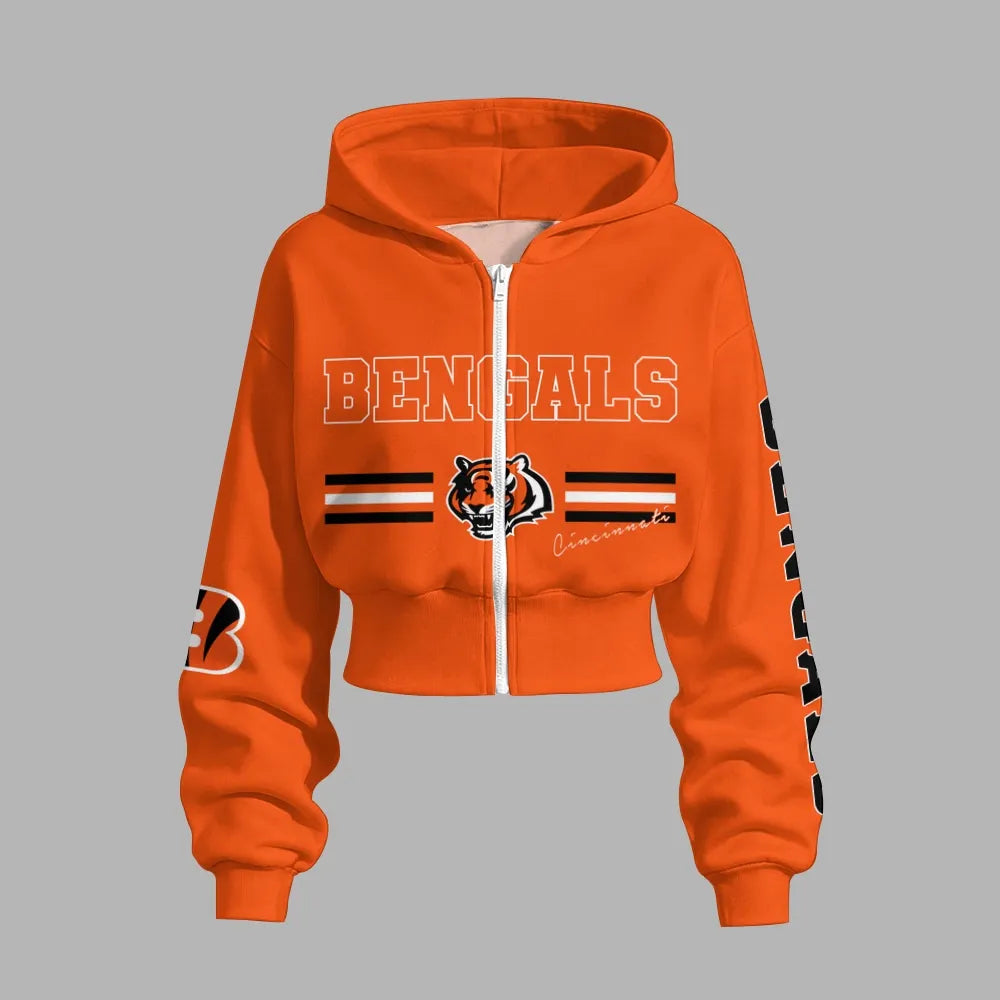 Cincinnati Bengals Zip-up hooded jacket and elastic-waist pants set | NFL