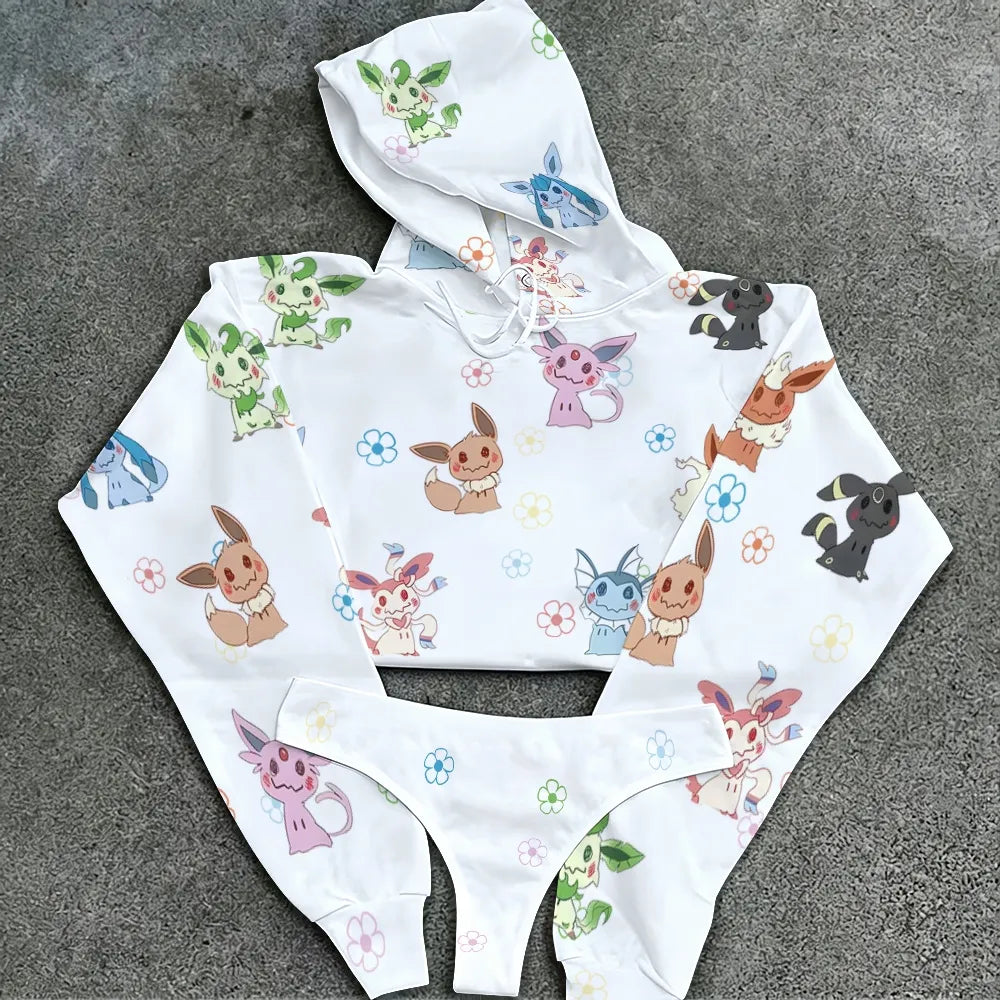 "Pokémon" Women's Hooded Thicken Suit Set