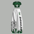 Women T-Shirt  & Elasticated Trousers Two-Piece Set 2605007444