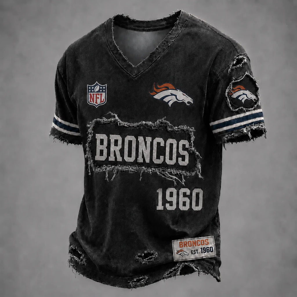 DEN x NFL LUXURY V-Neck T-Shirt 3005 DatND DVT