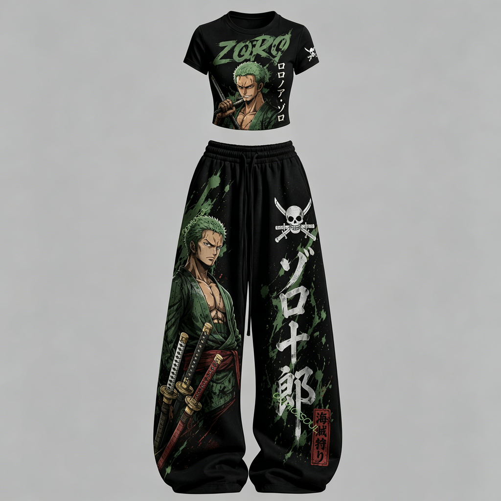 One Piece Top & Elasticated Trousers Two-Piece Set