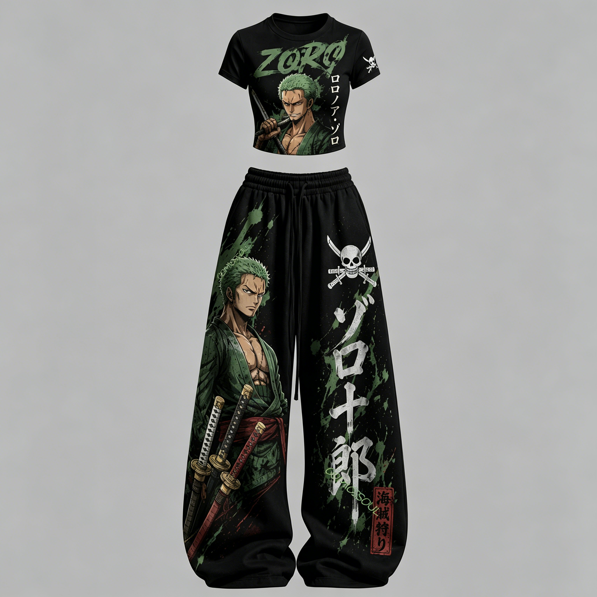 One Piece Top & Elasticated Trousers Two-Piece Set