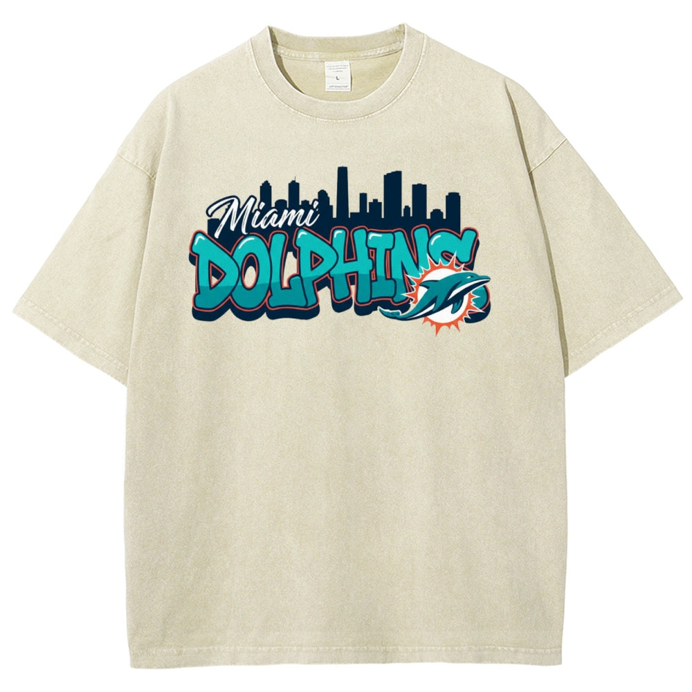 Miami Dolphins Unisex Vintage Washed T-shirt