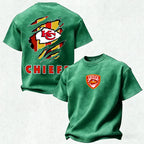 Kansas City Chiefs Printed Unisex 100% Pure Cotton Washed T-Shirt