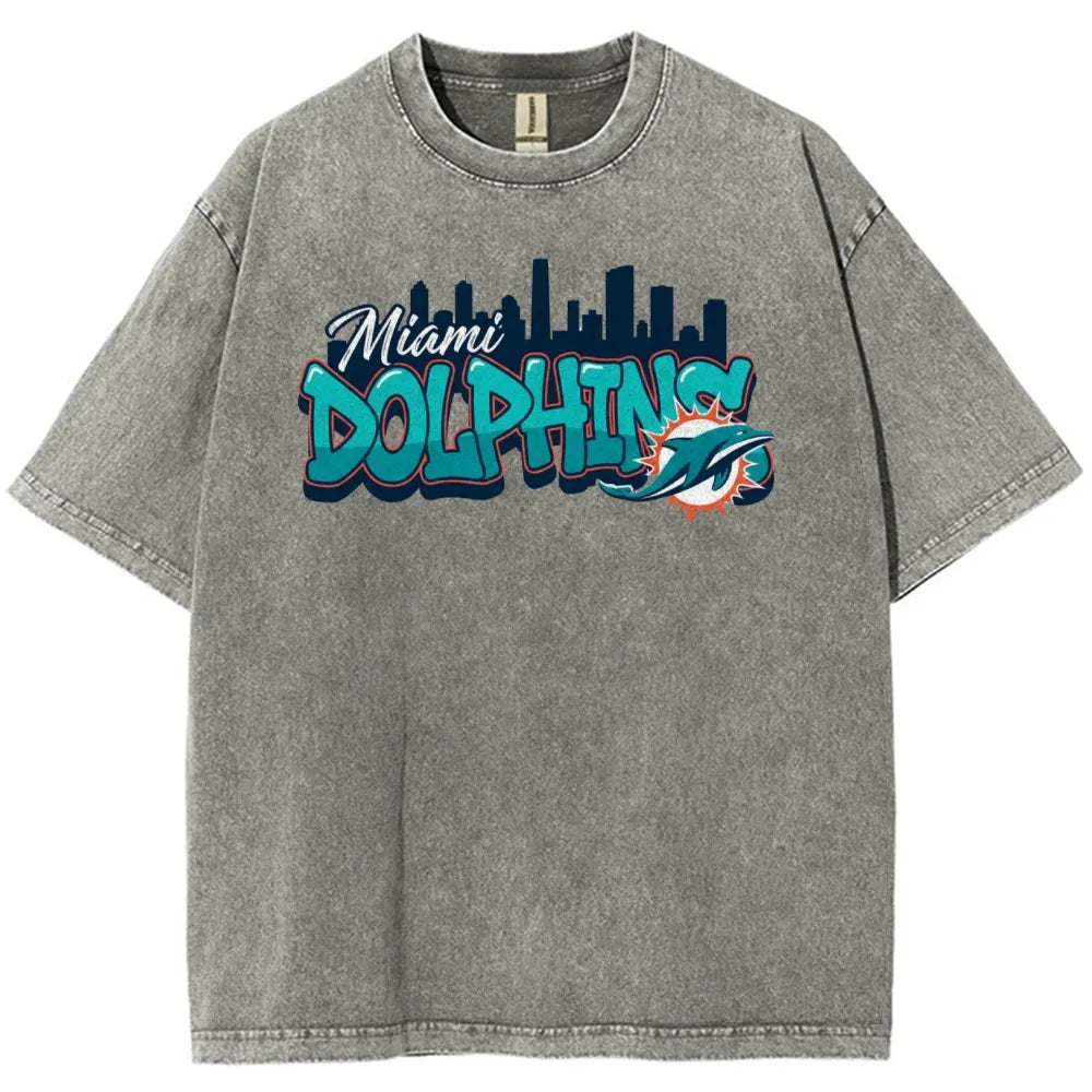 Miami Dolphins Unisex Vintage Washed T-shirt