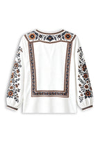 Women's Chicago Bears Boho Floral Printed V-Neck Long Sleeve Shirt