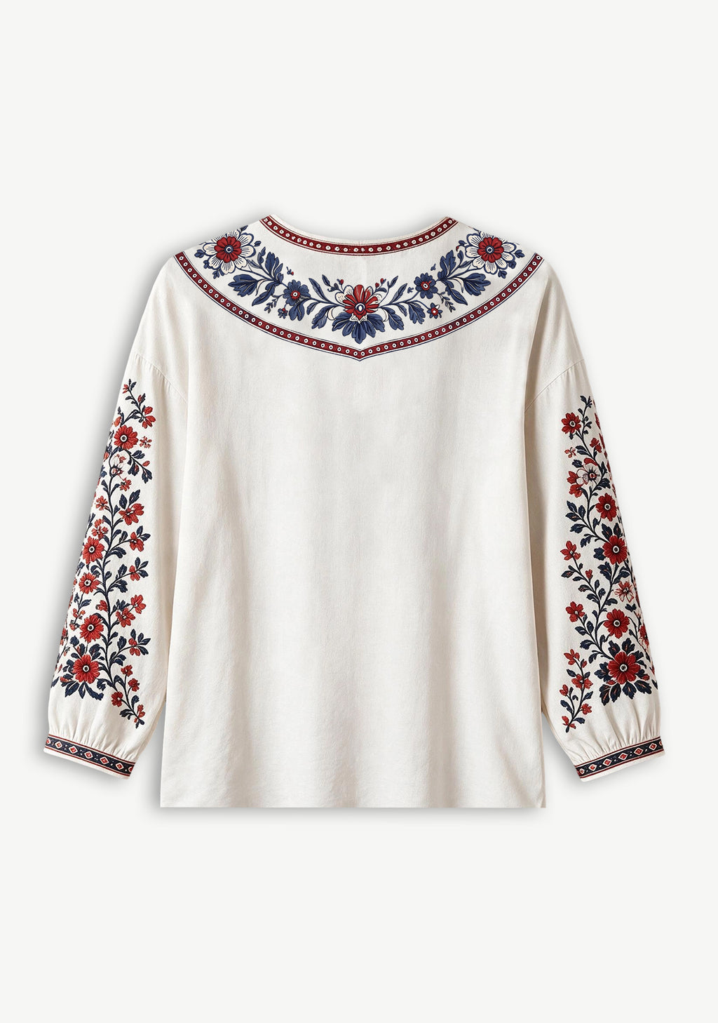 New England Patriots Bohemian Floral Printed V-Neck Long Sleeve Shirt
